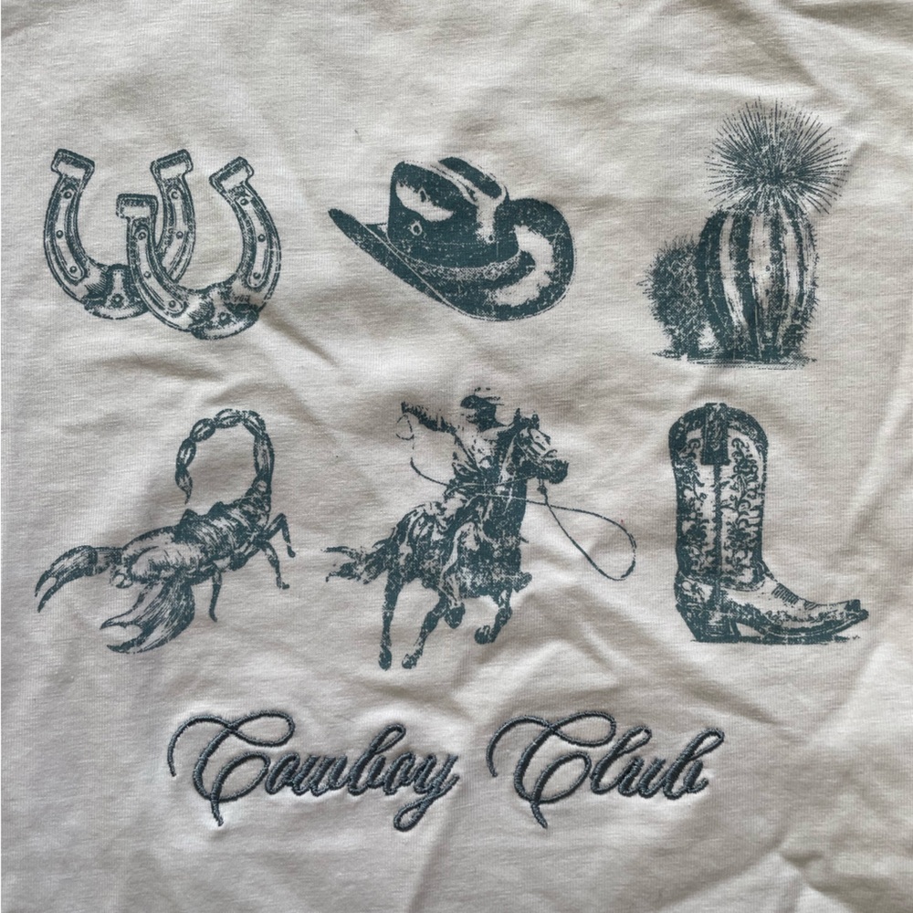 Cowboy embroidered t shirt